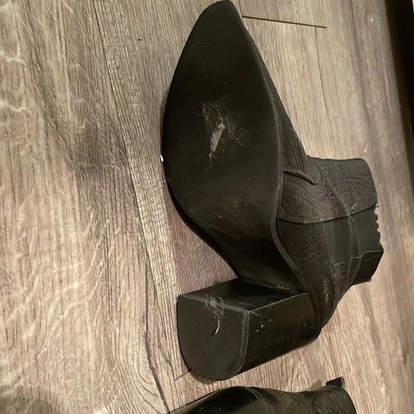 Black Soft Leather Ankle Booties - Picture 5 of 8